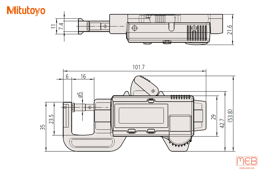 Panme đo ngoài điện tử Quickmini series 700 Mitutoyo